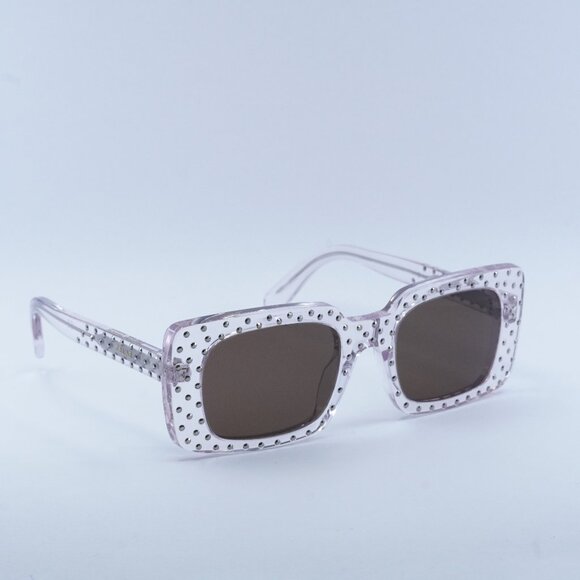 🕶️ New Celine CL4213IS 27E Sunglasses - Crystal Frame, Brown Lenses - Picture 1 of 12